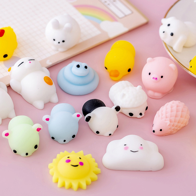 Kawaii Animal Soft Mochi Fidget Toys Antisensoriska leksaker för Adu 33  b9e4, 33