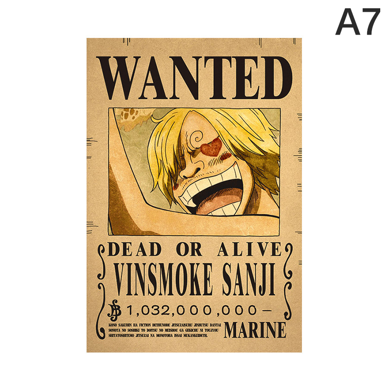 One Piece Wanted Plakat Luffy Paper Vintage Poste A2 d7af | A2 | Fyndiq